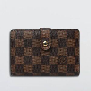 Louis Vuitton Damier Ebene French Purse Wallet Monogram Canvas Brown Unisex OS
